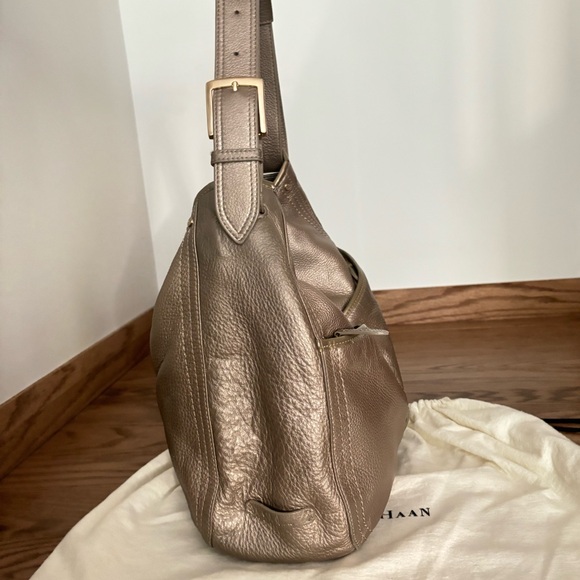 Cole Haan Metallic Hobo Shoulder Bag - Picture 3 of 14
